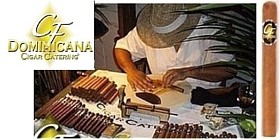 Cigar roller at SoCal wedding