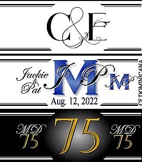 Custom cigar bands designed with logos for Los Angeles area corporate events
